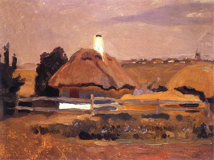 Hut in Popowca on Ukraine, unknow artist